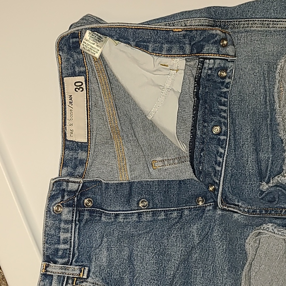 Rag And Bone Jean Snap Button High Waisted Denim … - image 3